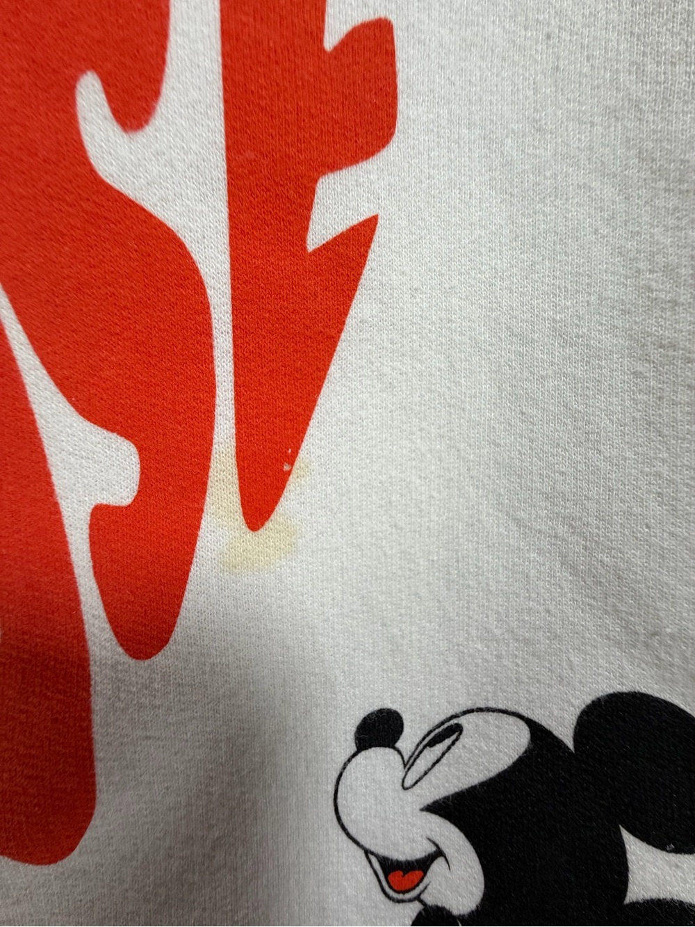 Disney Mickey Mouse Heart Graphic White Hoodie Sweatshirt Womens Size Large L - Picture 5 of 8